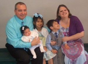 All five of us with Ephraim looking at Mama