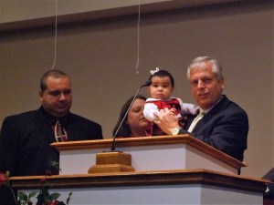 Dad dedicating Hannah