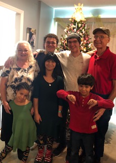 Dad Smith with grandkids